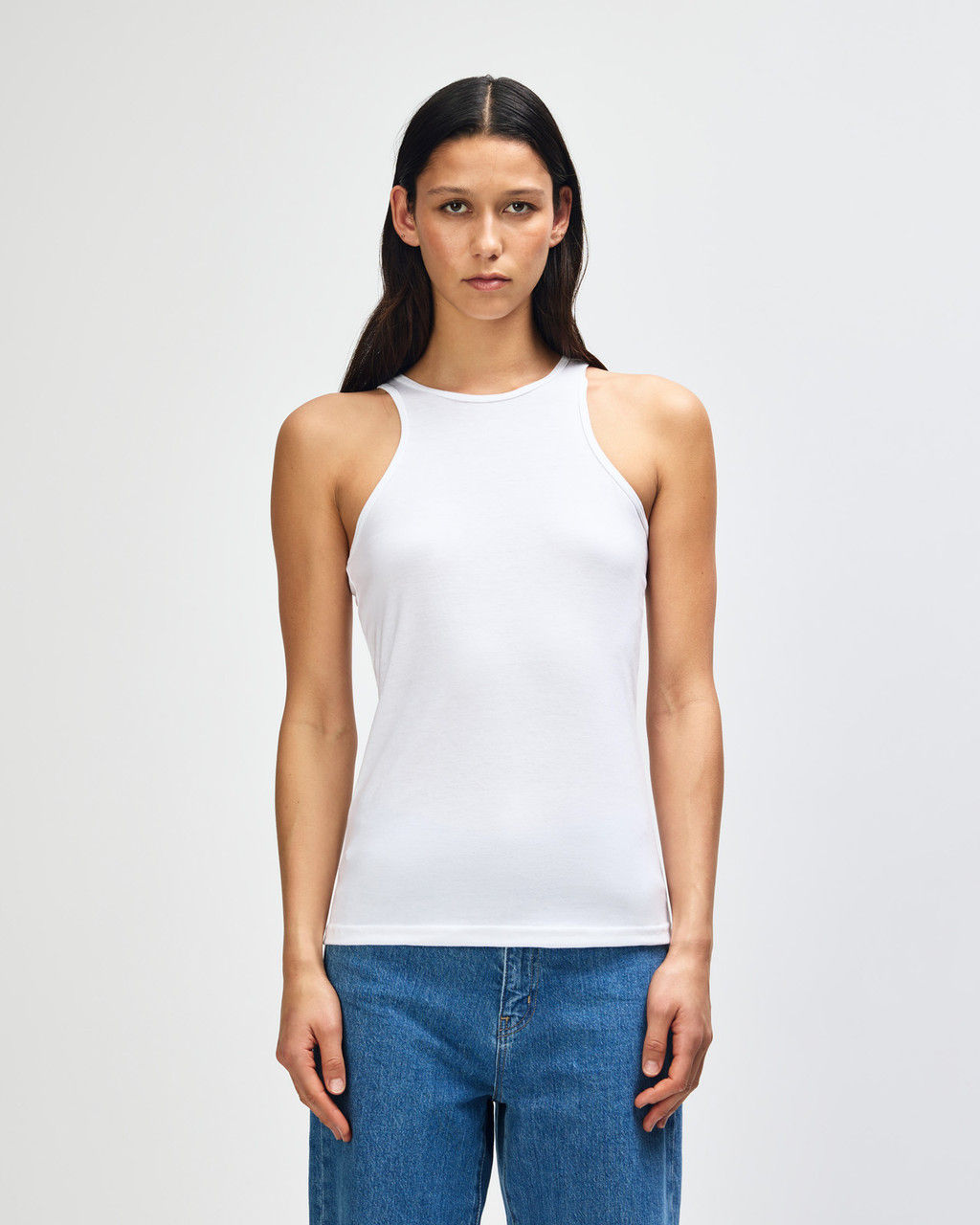 101CVC American Apparel CVC Womens Racerneck Tank - Image 2
