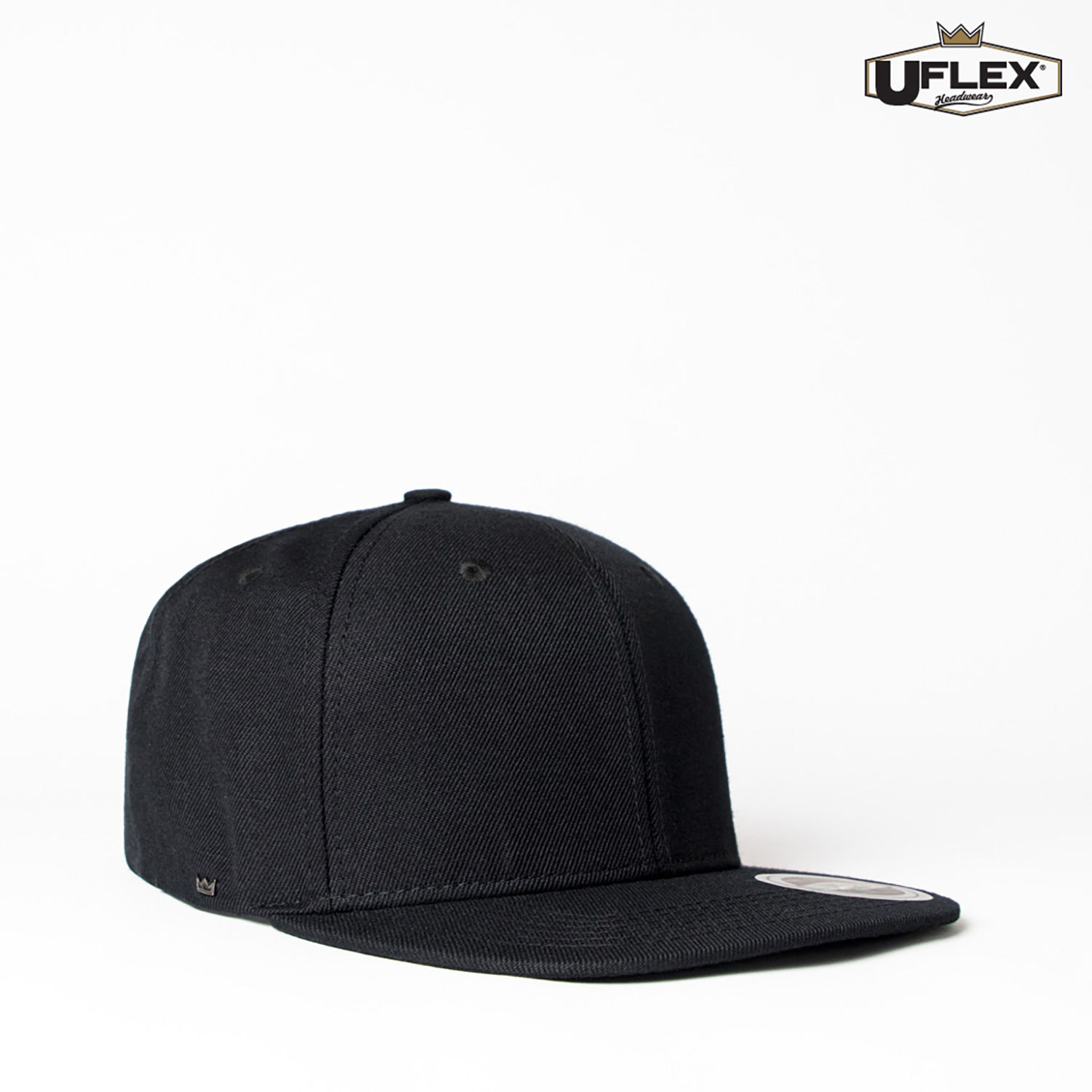 U15604 UFlex Adults Flat Peak 6 Panel Fitted - Image 4