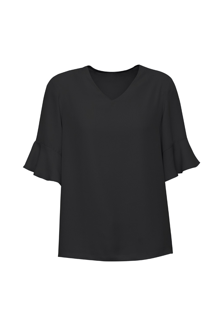 Womens Aria Fluted Sleeve Blouse - Image 6