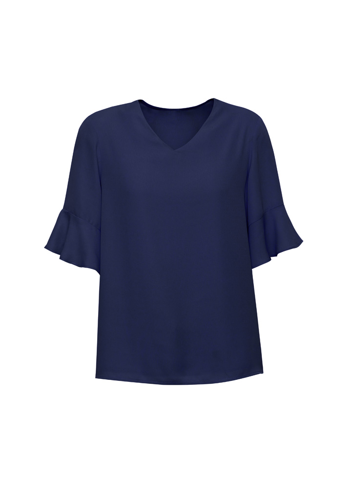 Womens Aria Fluted Sleeve Blouse - Image 9