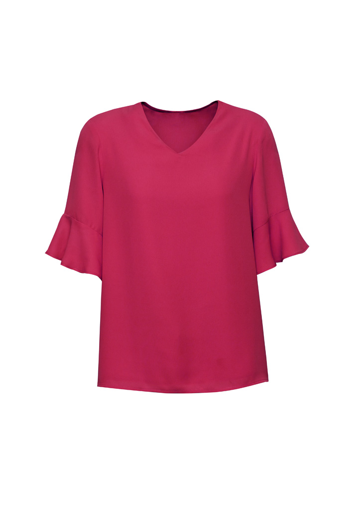 Womens Aria Fluted Sleeve Blouse - Image 3