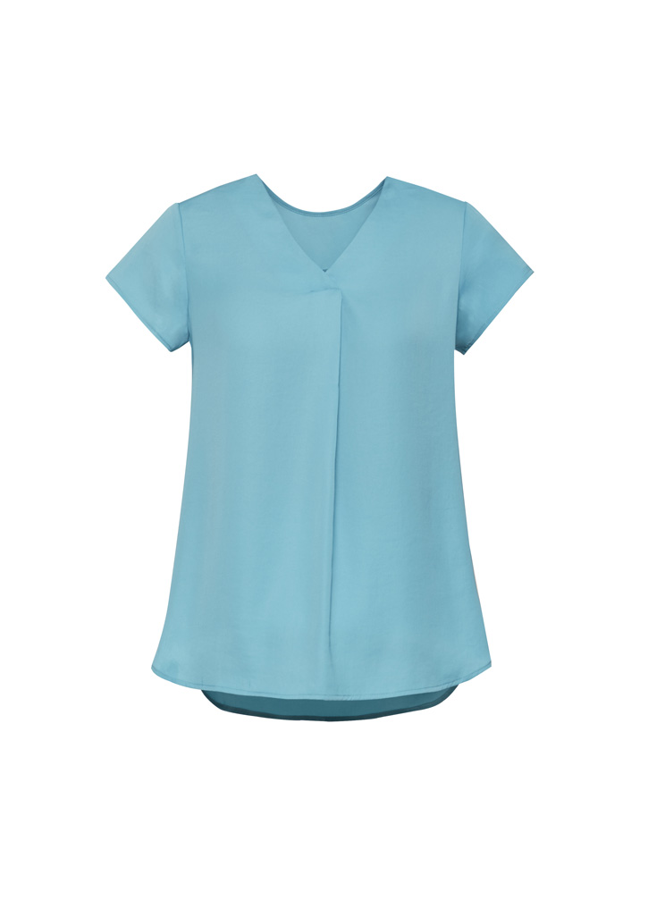 Womens Kayla V-Neck Pleat Blouse - Image 6