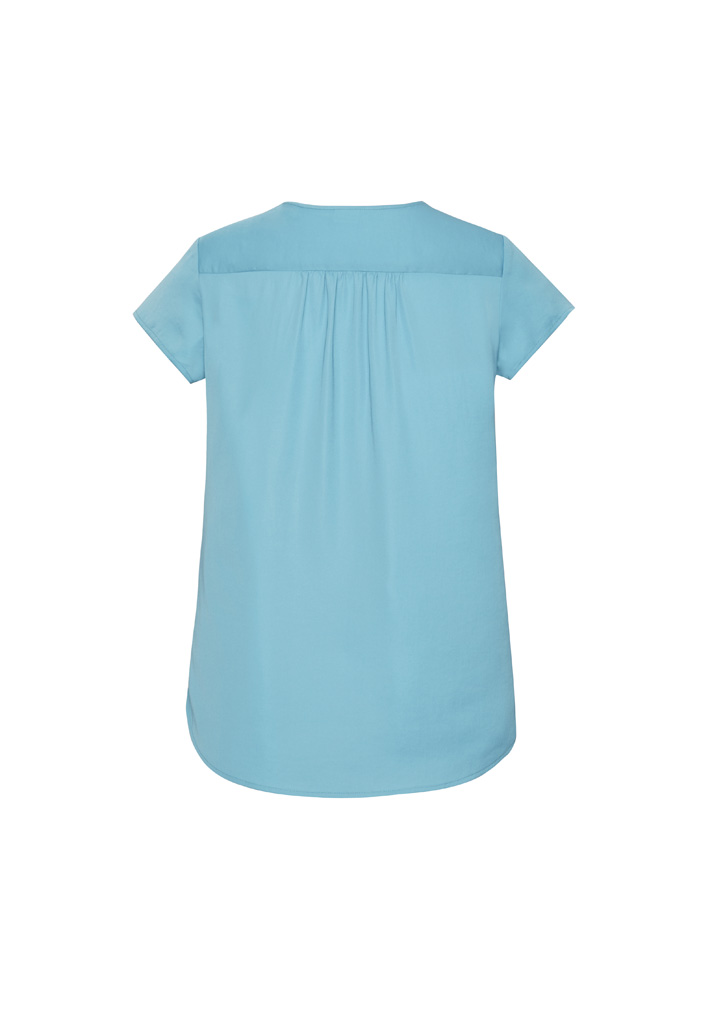 Womens Kayla V-Neck Pleat Blouse - Image 7