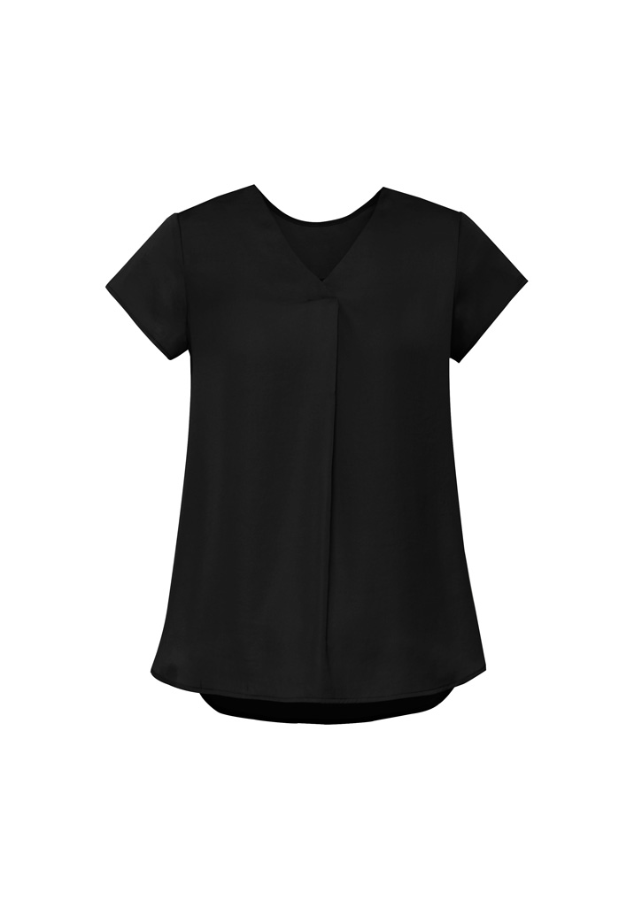 Womens Kayla V-Neck Pleat Blouse - Image 3