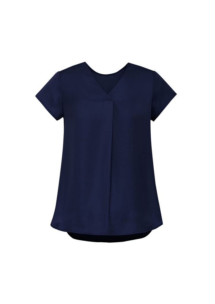 Womens Kayla V-Neck Pleat Blouse - Image 9