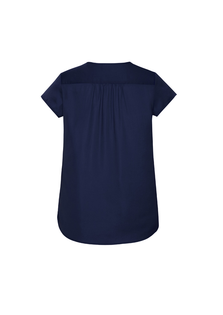 Womens Kayla V-Neck Pleat Blouse - Image 10