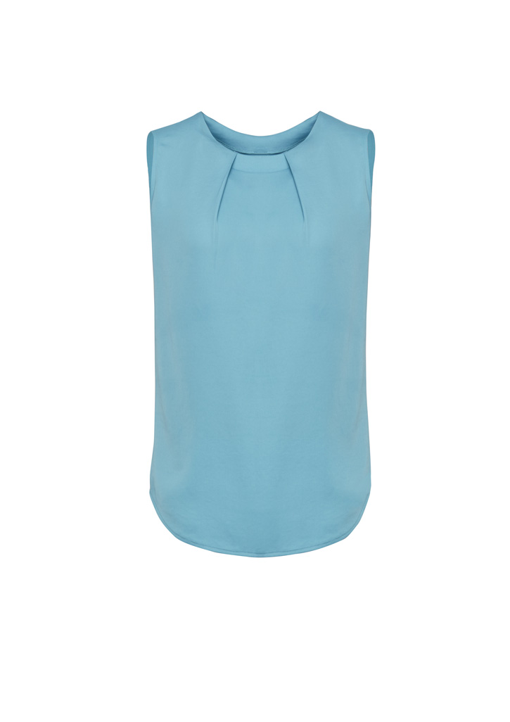 Womens Estelle Sleeveless Pleat Detail Blouse - Image 15