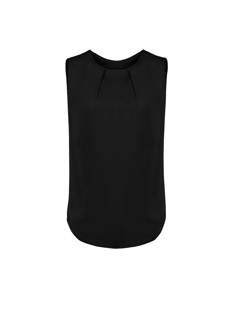 Womens Estelle Sleeveless Pleat Detail Blouse - Image 6