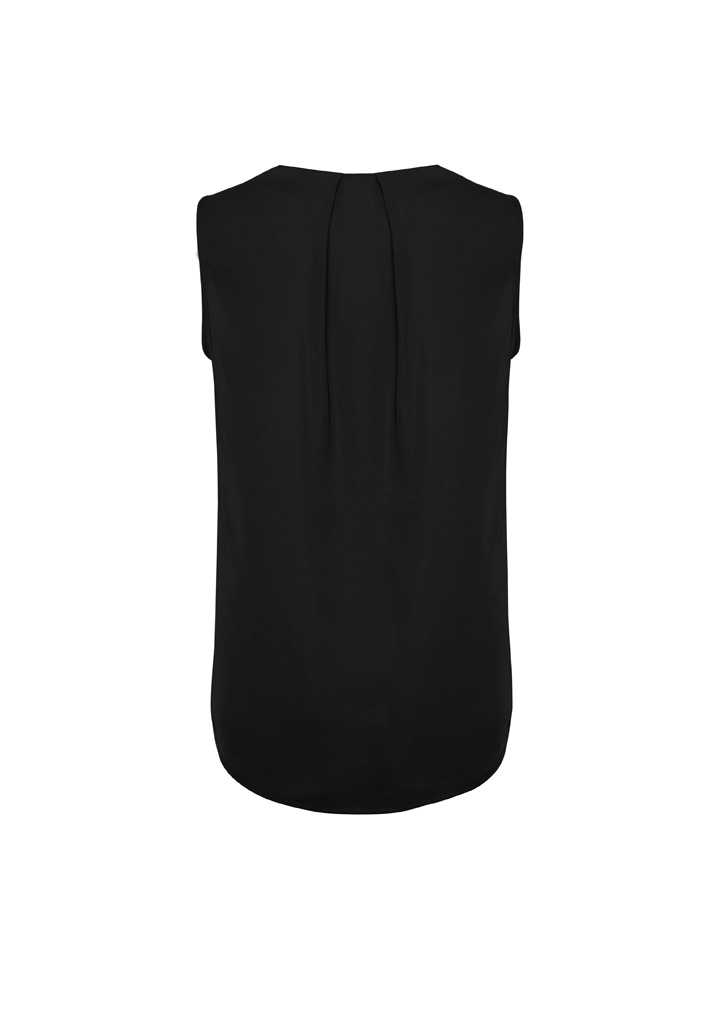 Womens Estelle Sleeveless Pleat Detail Blouse - Image 7