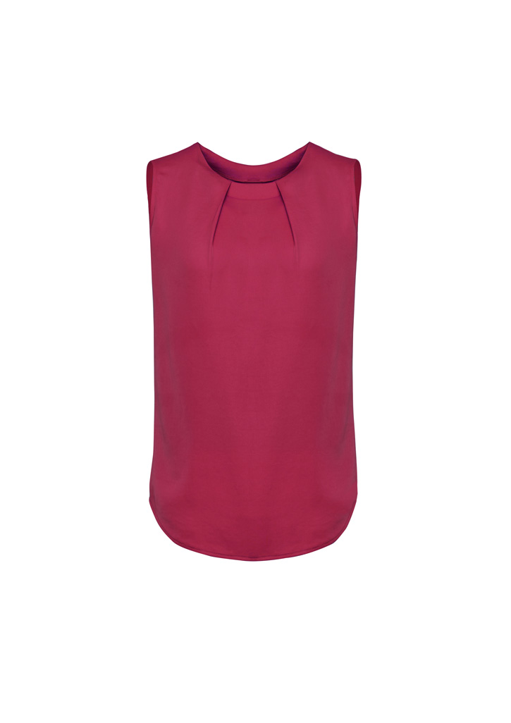 Womens Estelle Sleeveless Pleat Detail Blouse - Image 3