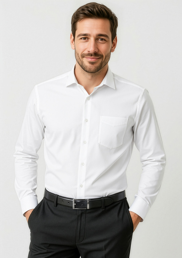 Mens Charlie Classic Fit Long Sleeve Shirt - Image 2