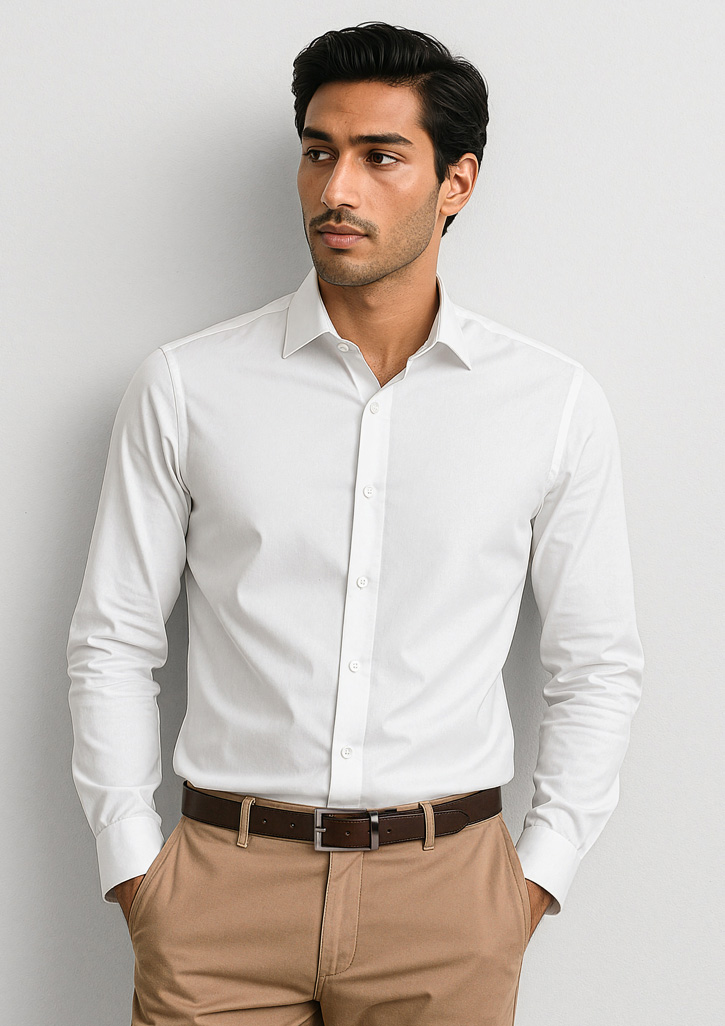 Mens Charlie Slim Fit Long Sleeve Shirt - Image 9