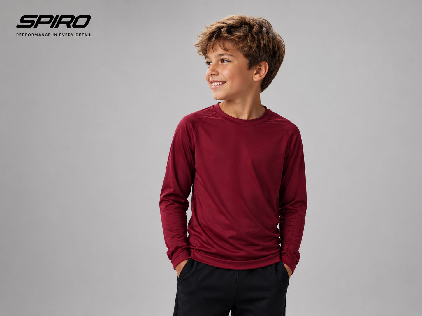 S289B Spiro Youth Impact Performance Aircool Longsleeve - Image 2
