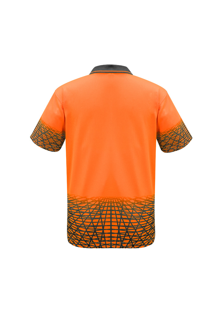Mens Hi Vis Tracks Short Sleeve Polo - Image 7