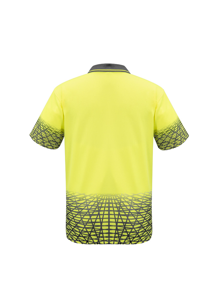 Mens Hi Vis Tracks Short Sleeve Polo - Image 5