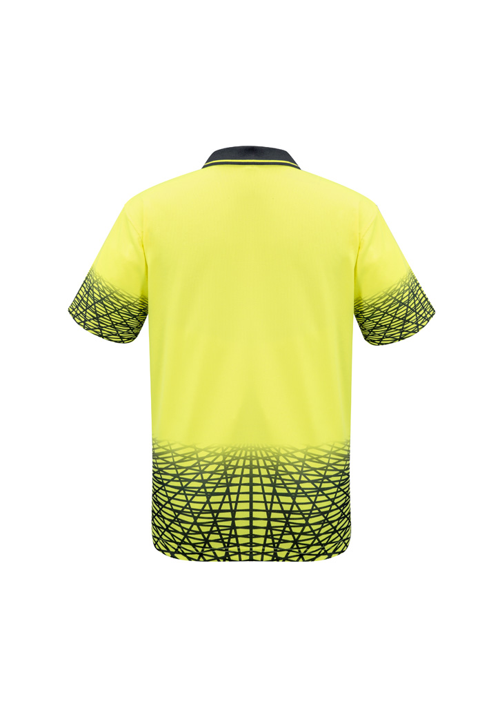 Mens Hi Vis Tracks Short Sleeve Polo - Image 10