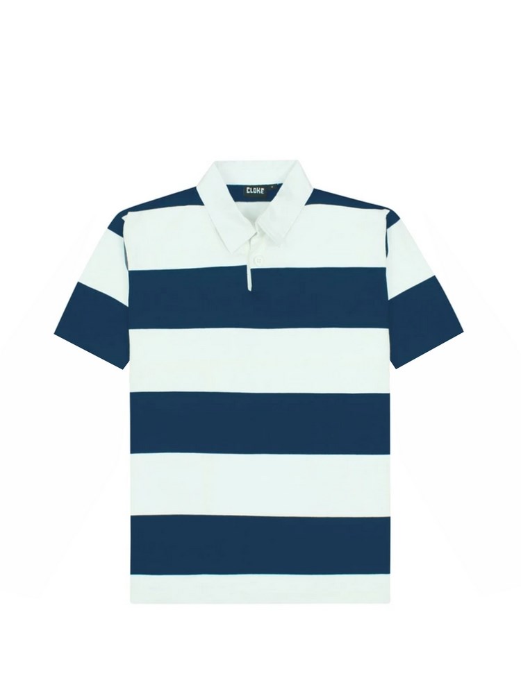 Short-Sleeved Striped Rugby Jersey - Image 3