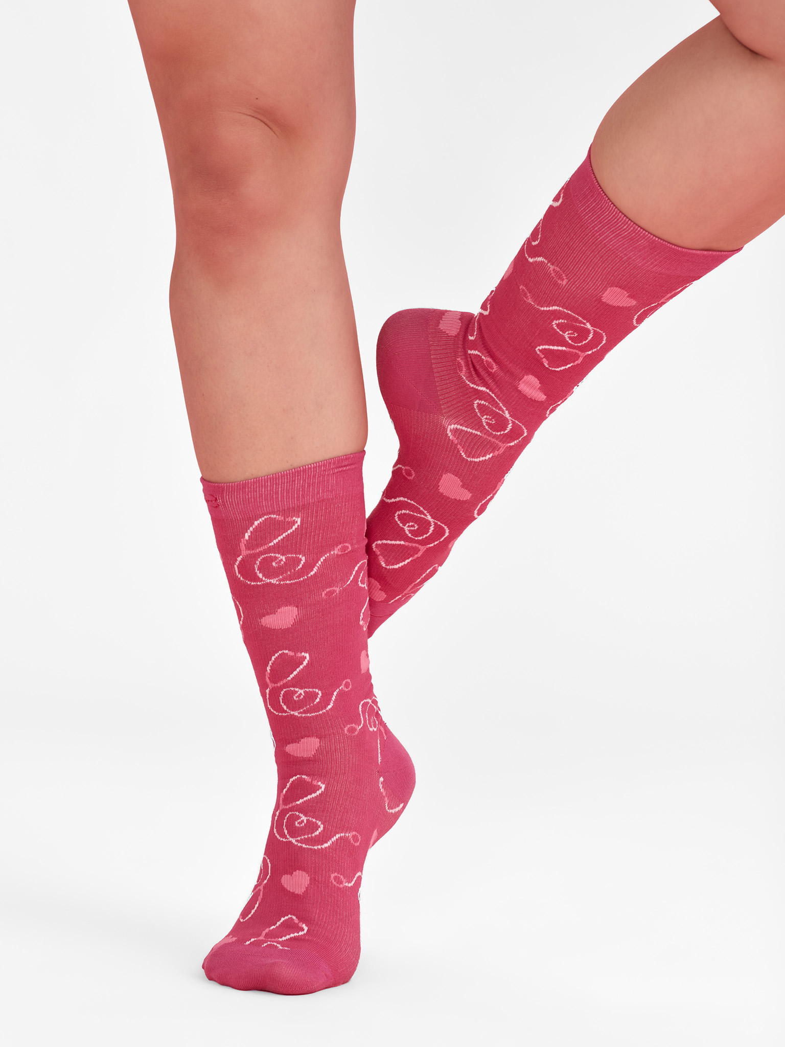 Unisex Pink Happy Feet Comfort Socks - Image 4