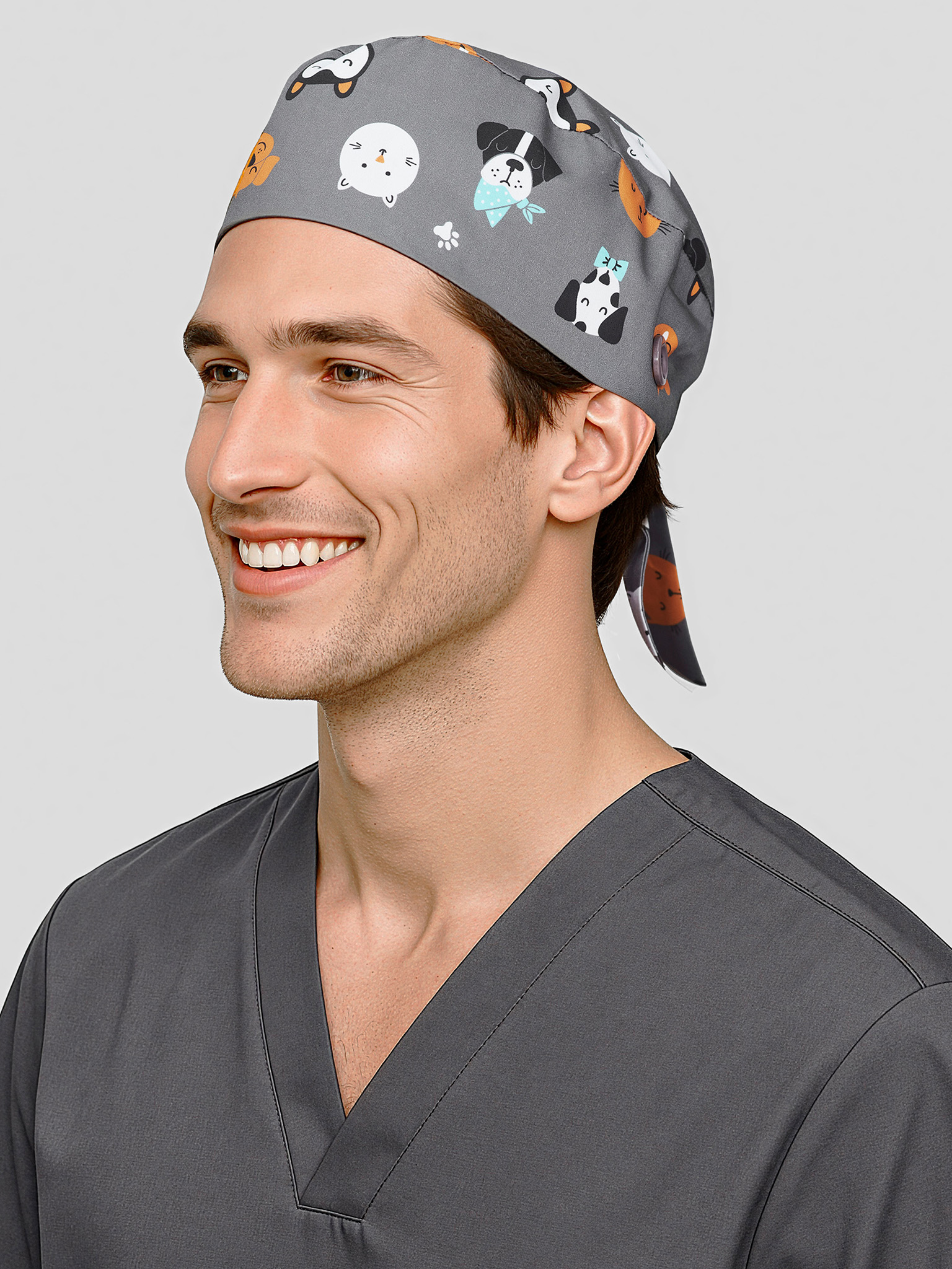 Unisex Printed Scrub Cap - Image 2