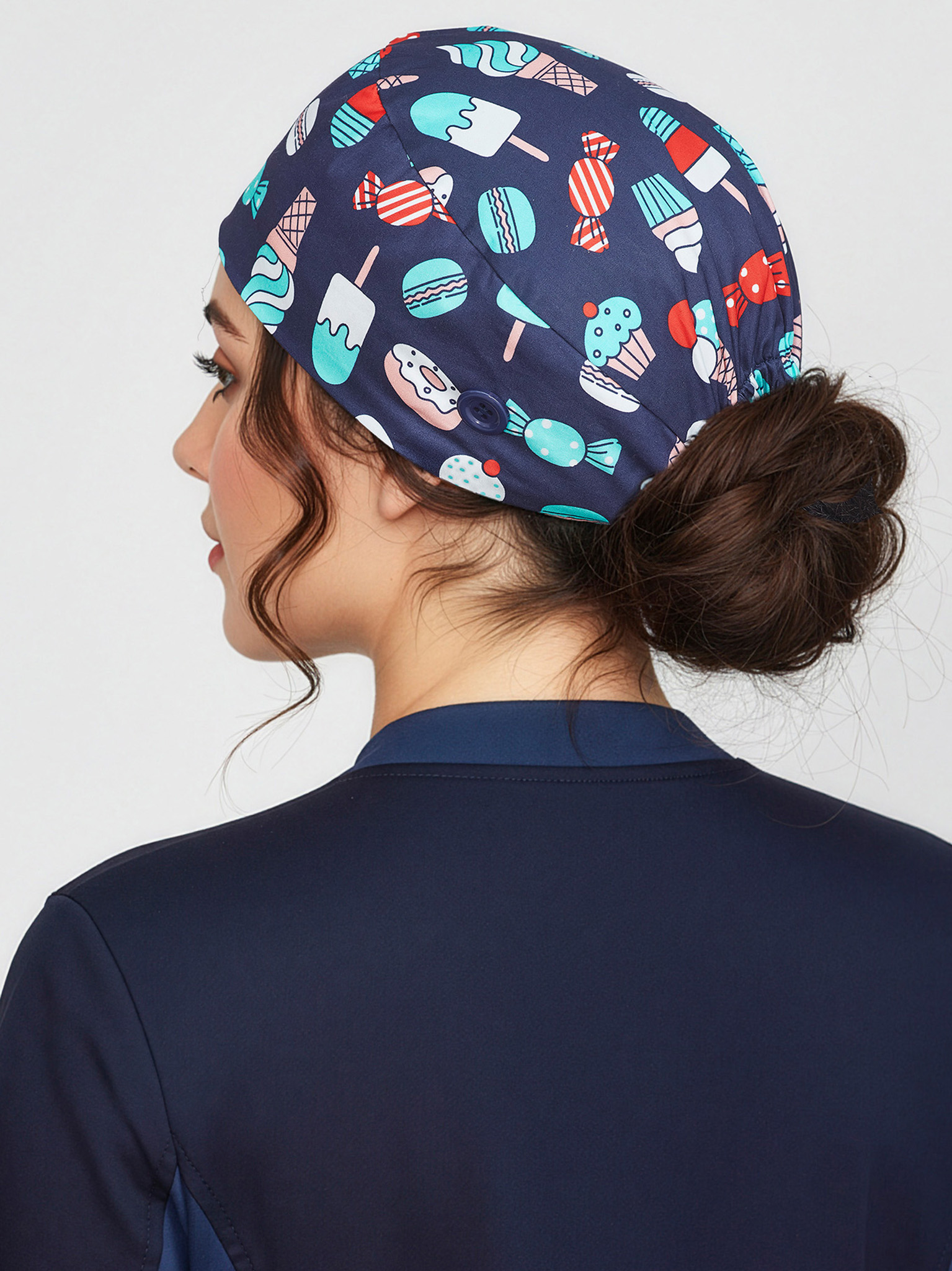 Unisex Printed Scrub Cap - Image 7
