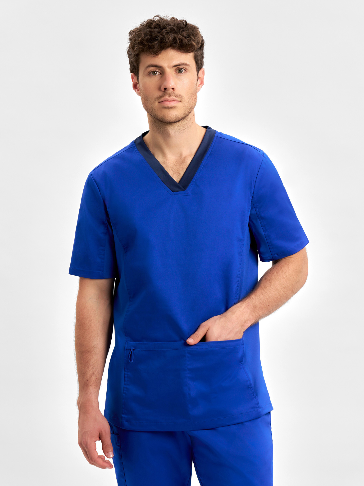 Mens Riley Stretch Scrub Top - Image 10