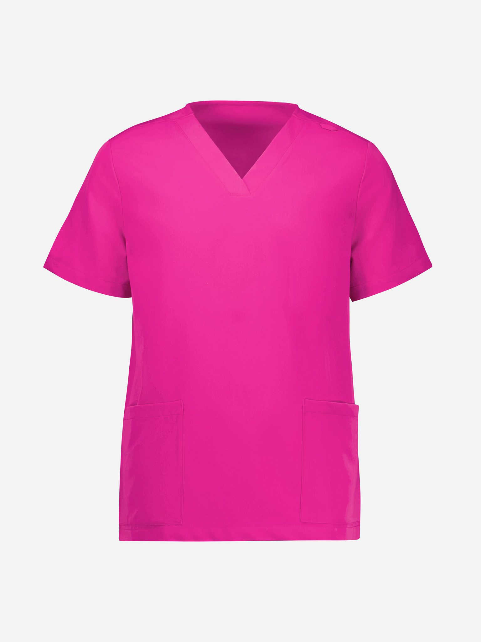 Womens Pink V-Neck Scrub Top - Image 9