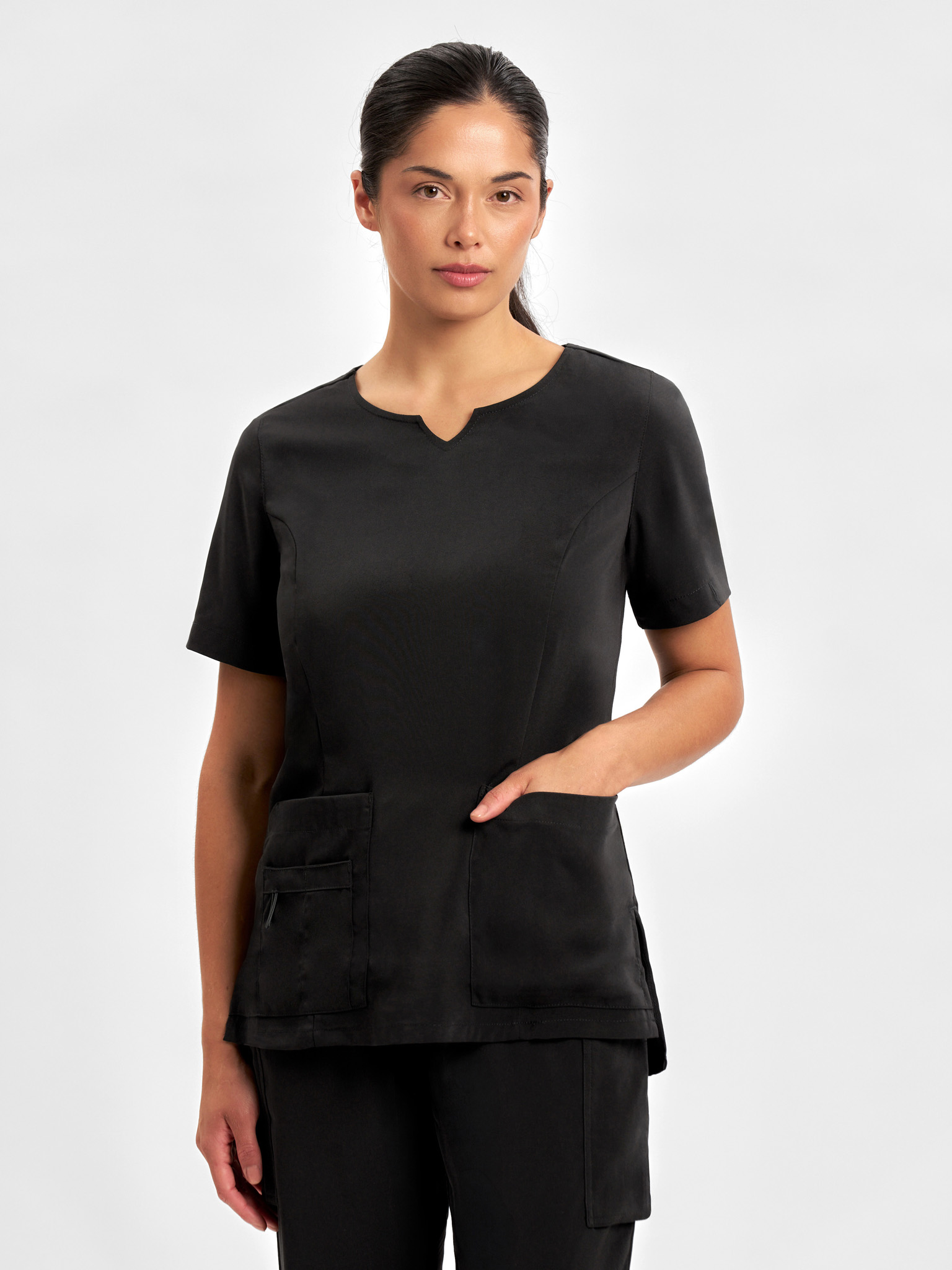 Womens Avery Round Neck Scrub Top - Image 44
