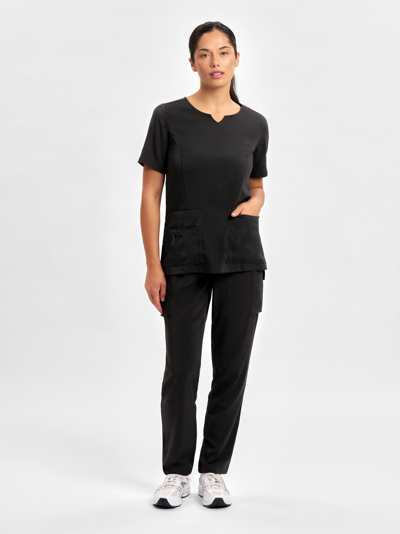 Womens Avery Round Neck Scrub Top - Image 45
