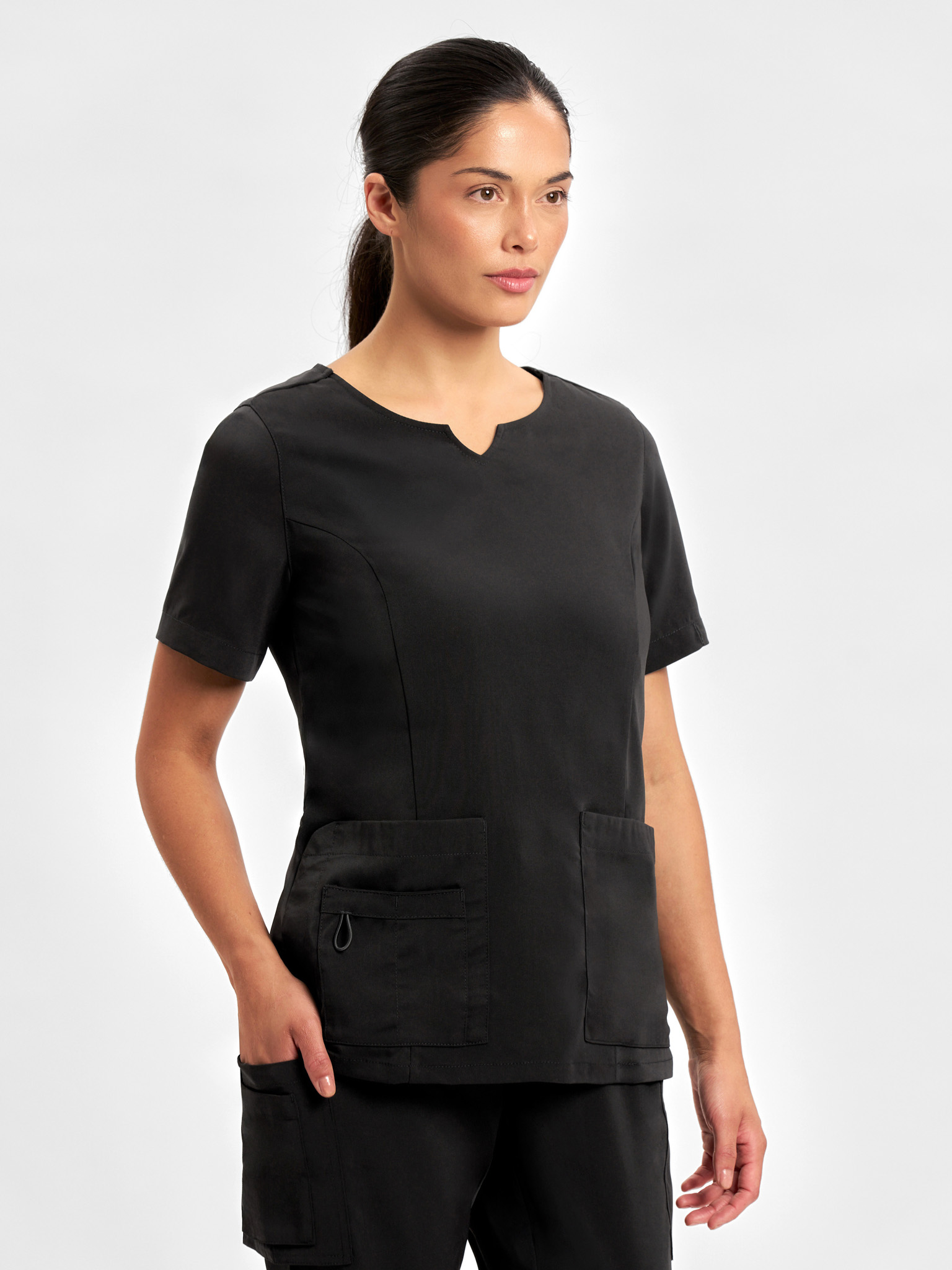 Womens Avery Round Neck Scrub Top - Image 46
