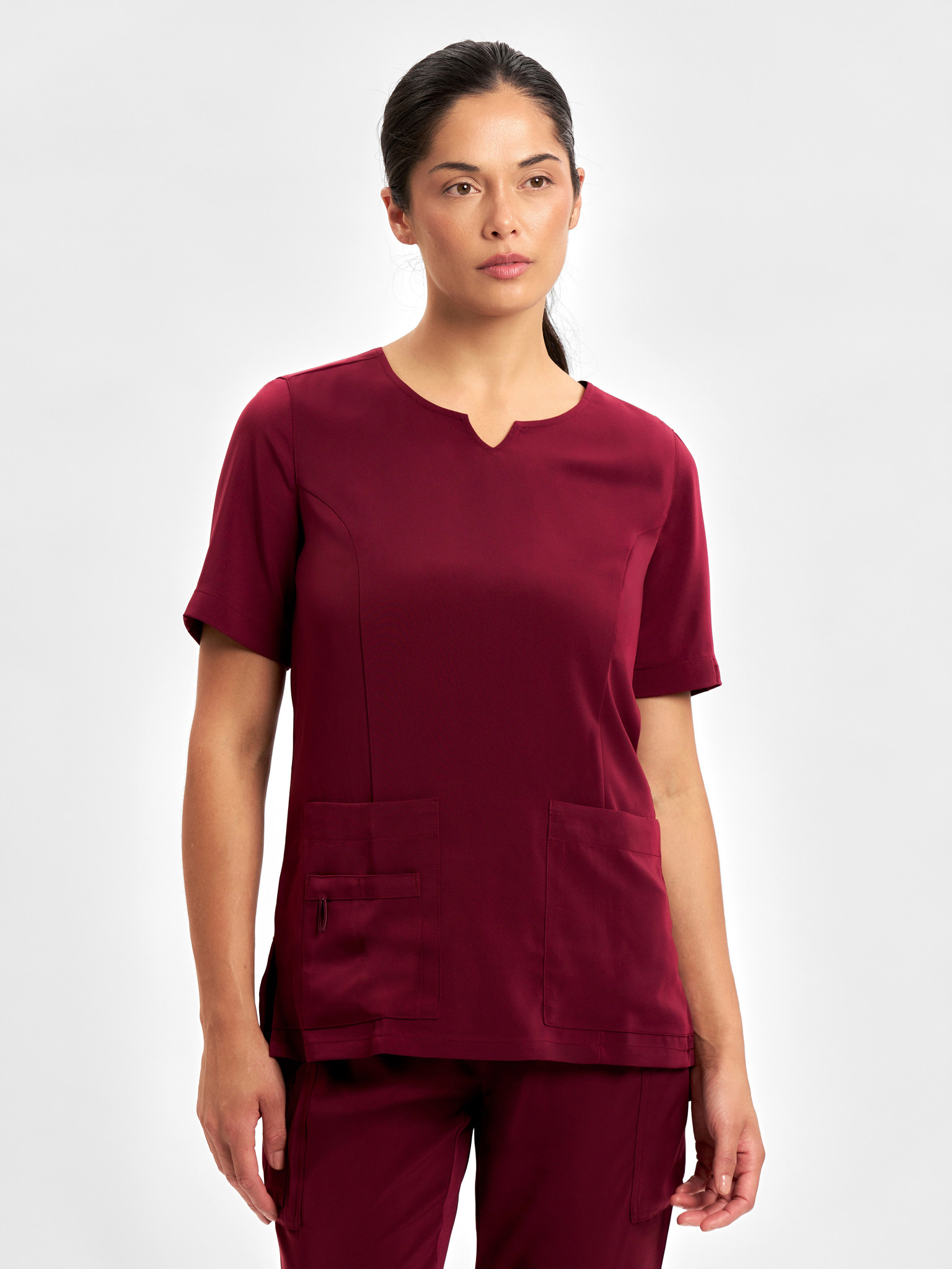 Womens Avery Round Neck Scrub Top - Image 2
