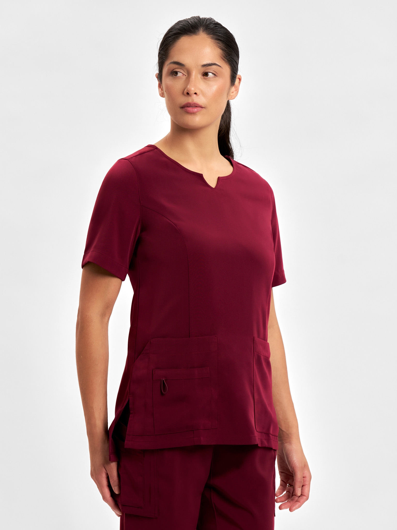 Womens Avery Round Neck Scrub Top - Image 4