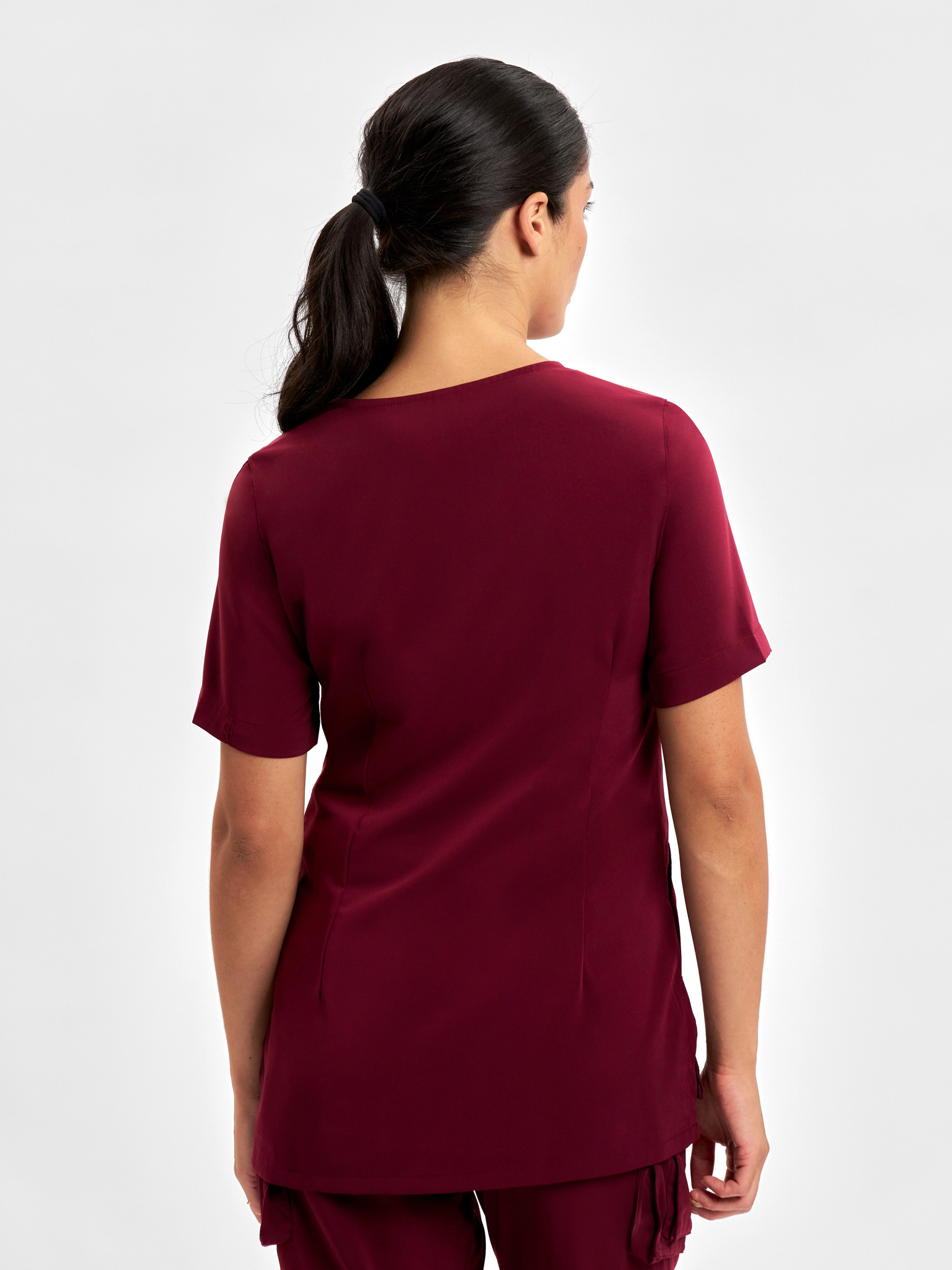 Womens Avery Round Neck Scrub Top - Image 5
