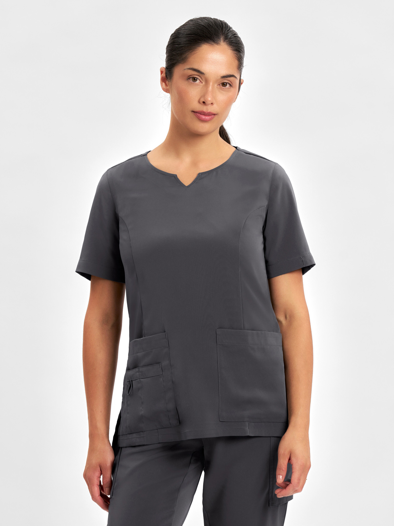 Womens Avery Round Neck Scrub Top - Image 9