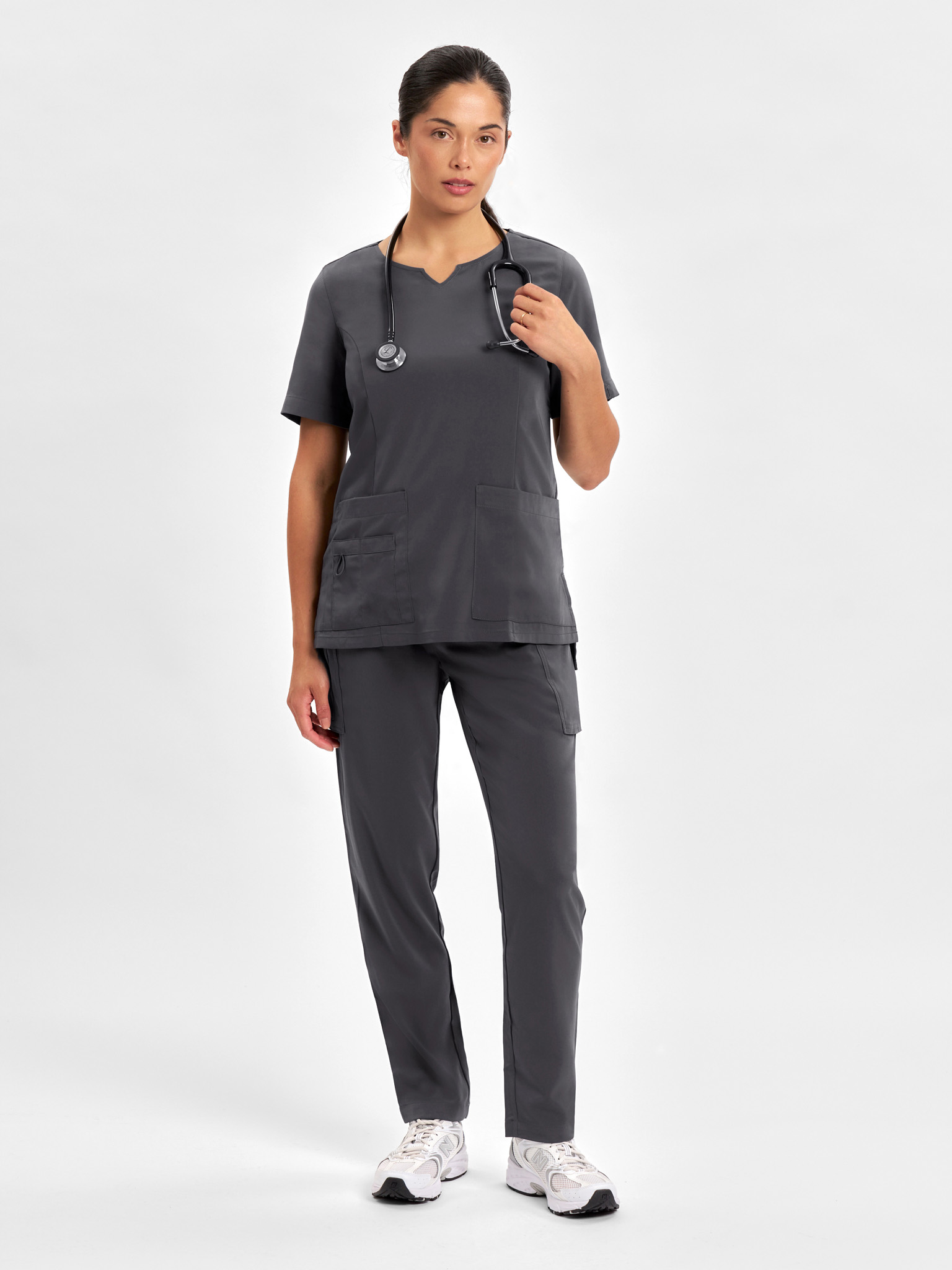Womens Avery Round Neck Scrub Top - Image 10