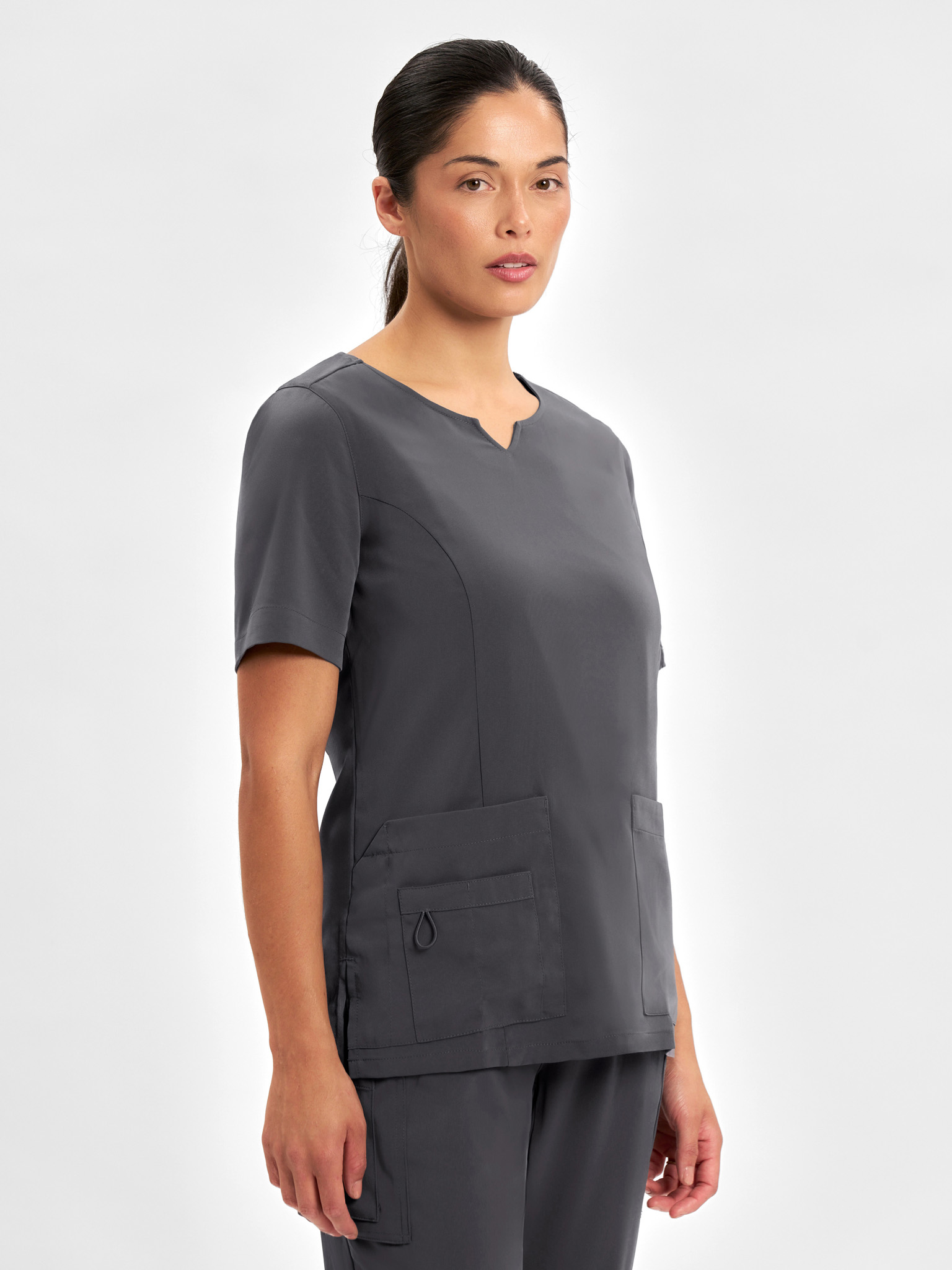 Womens Avery Round Neck Scrub Top - Image 11