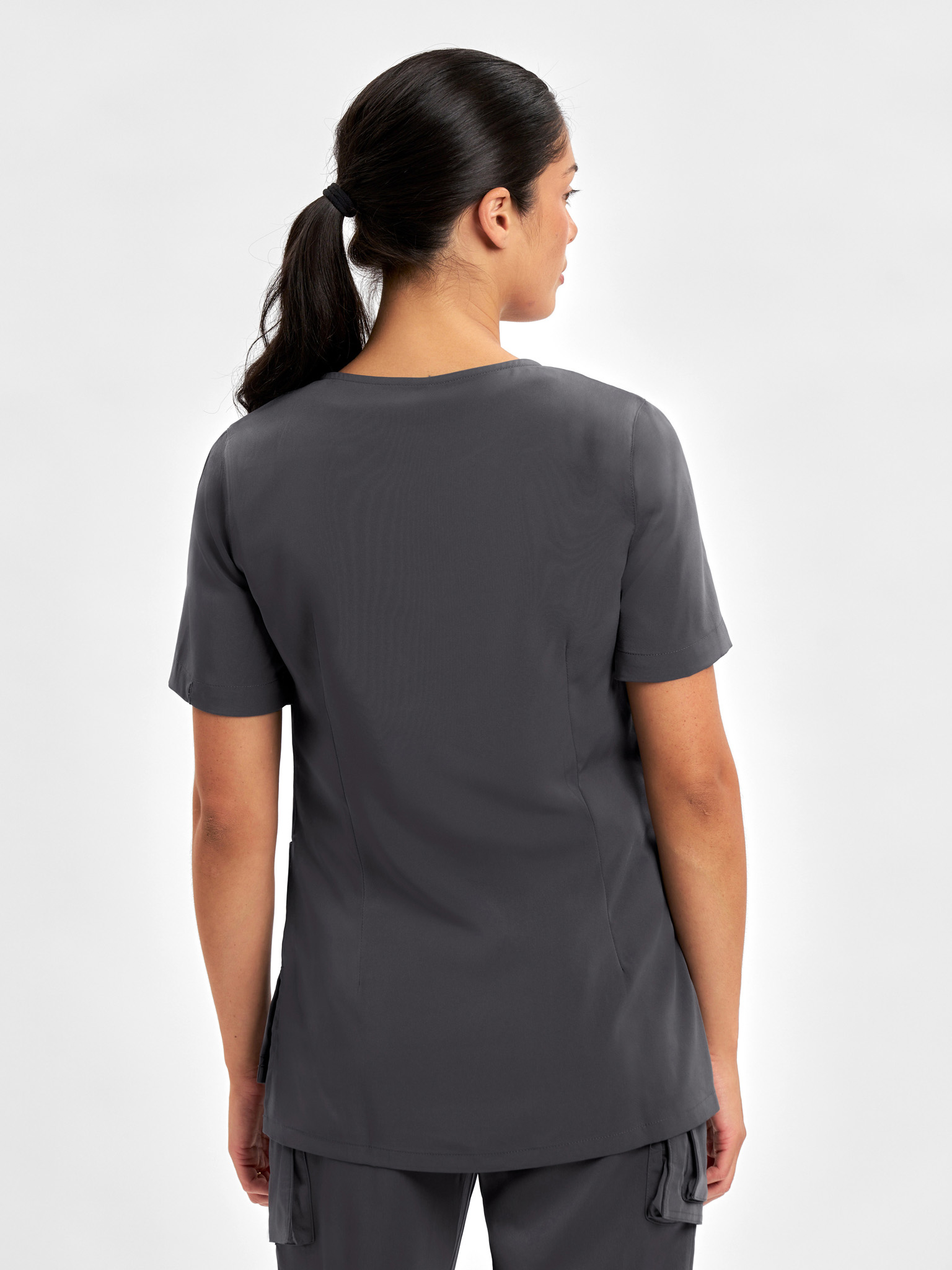 Womens Avery Round Neck Scrub Top - Image 12