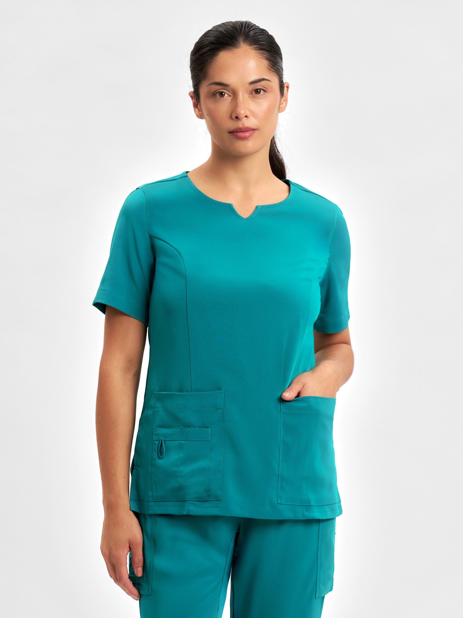 Womens Avery Round Neck Scrub Top - Image 37