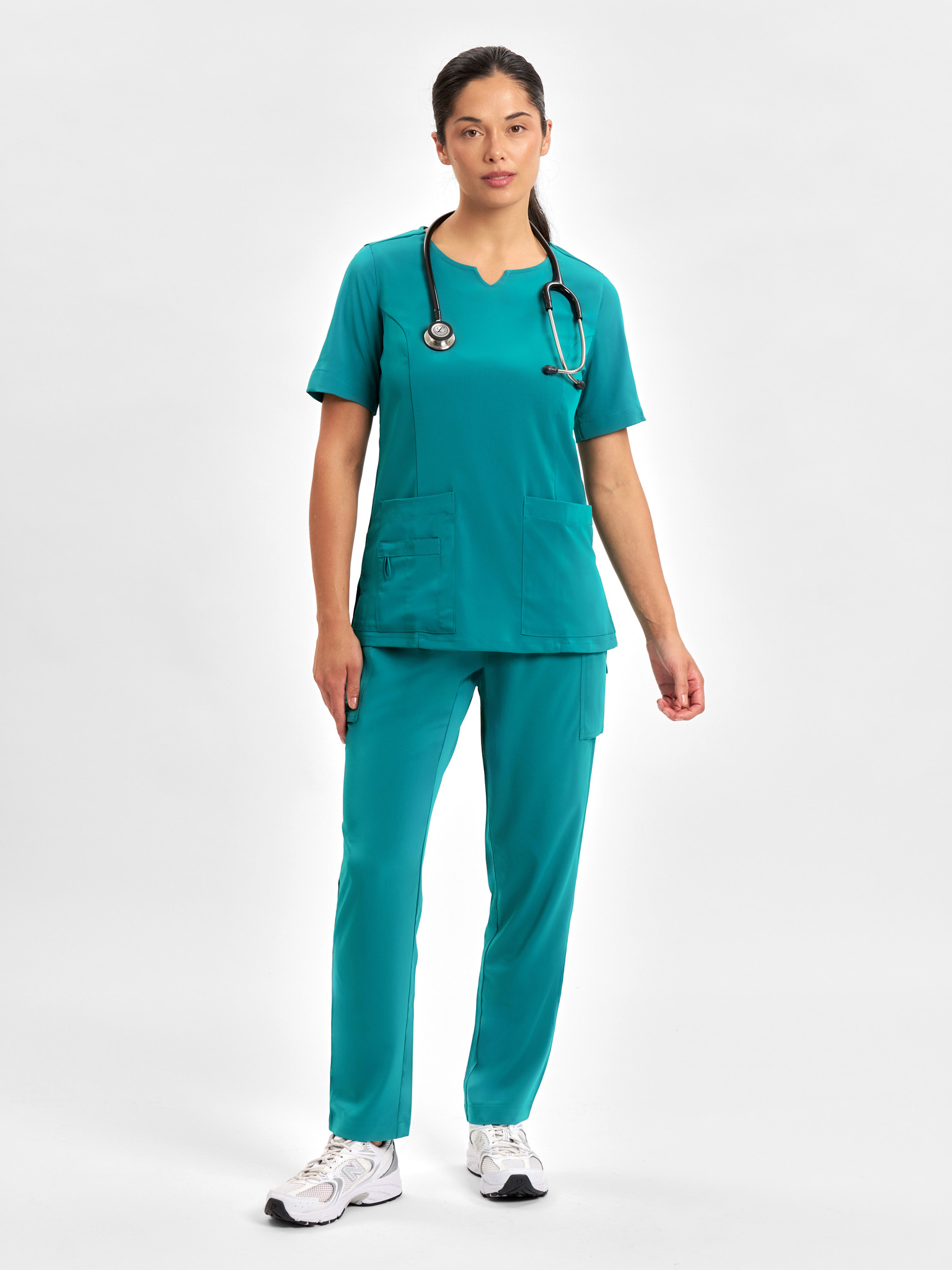 Womens Avery Round Neck Scrub Top - Image 38