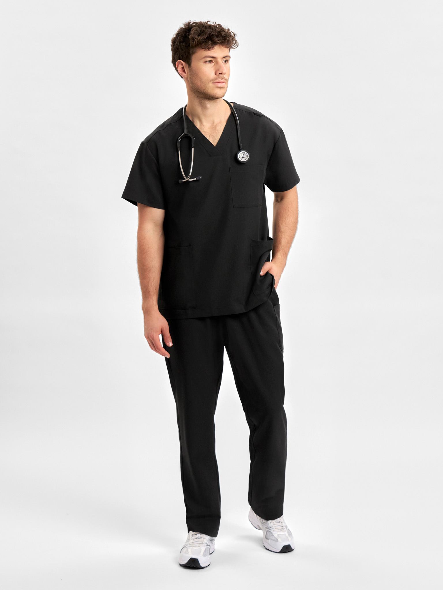 Unisex Pulse V-Neck Scrub Top - Image 12