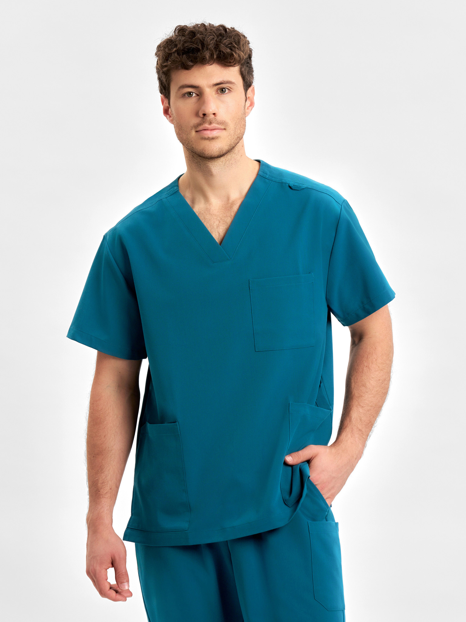 Unisex Pulse V-Neck Scrub Top - Image 19
