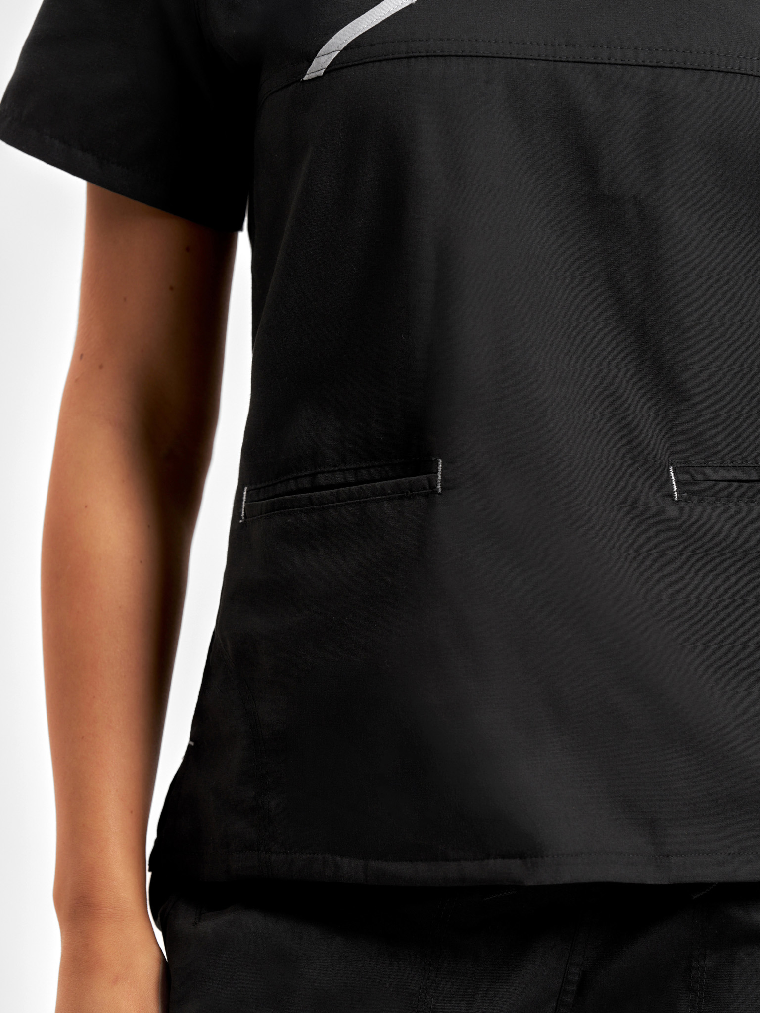Classic Womens Contrast Crossover Scrub Top - Image 18