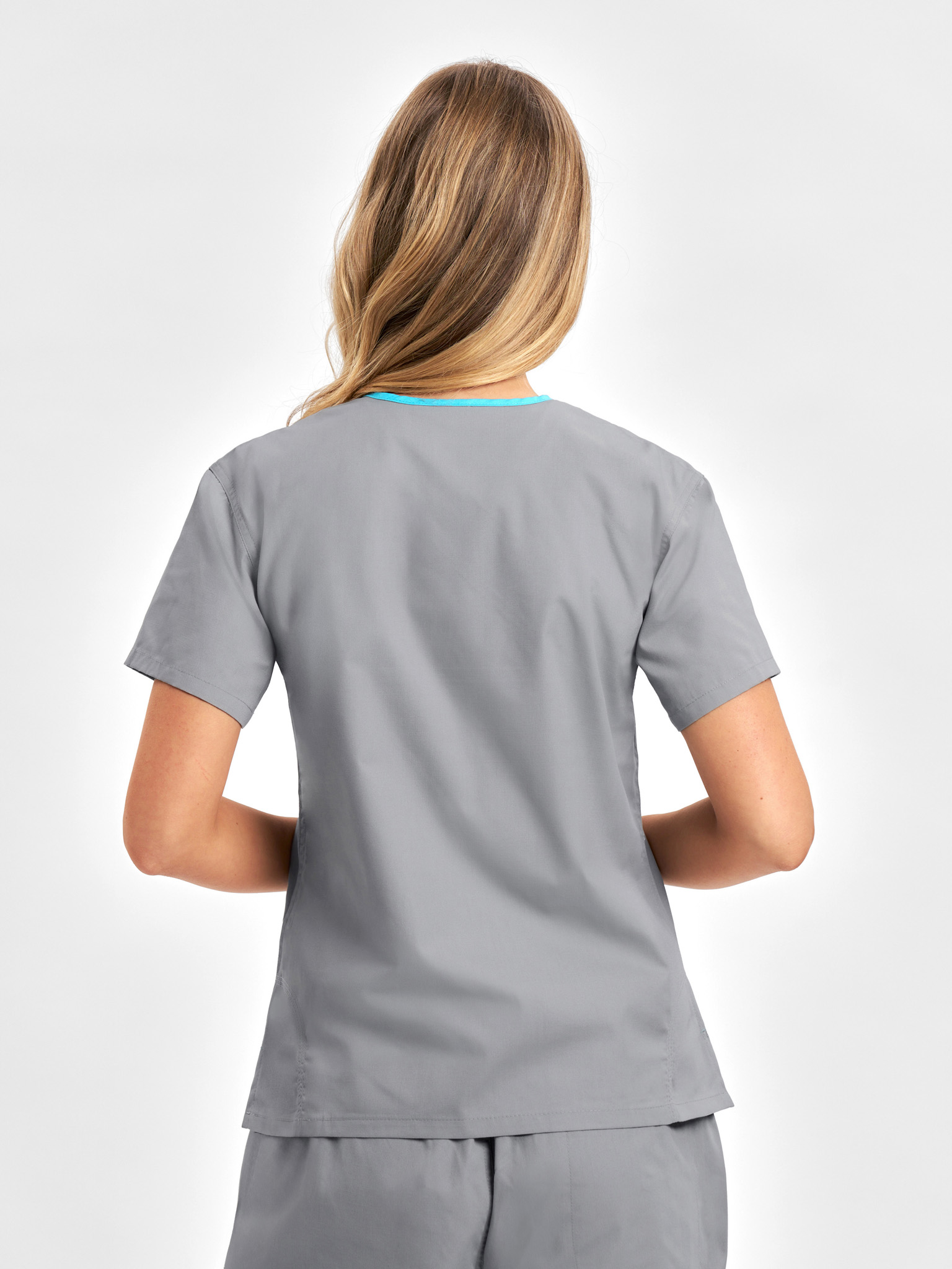 Classic Womens Contrast Crossover Scrub Top - Image 23