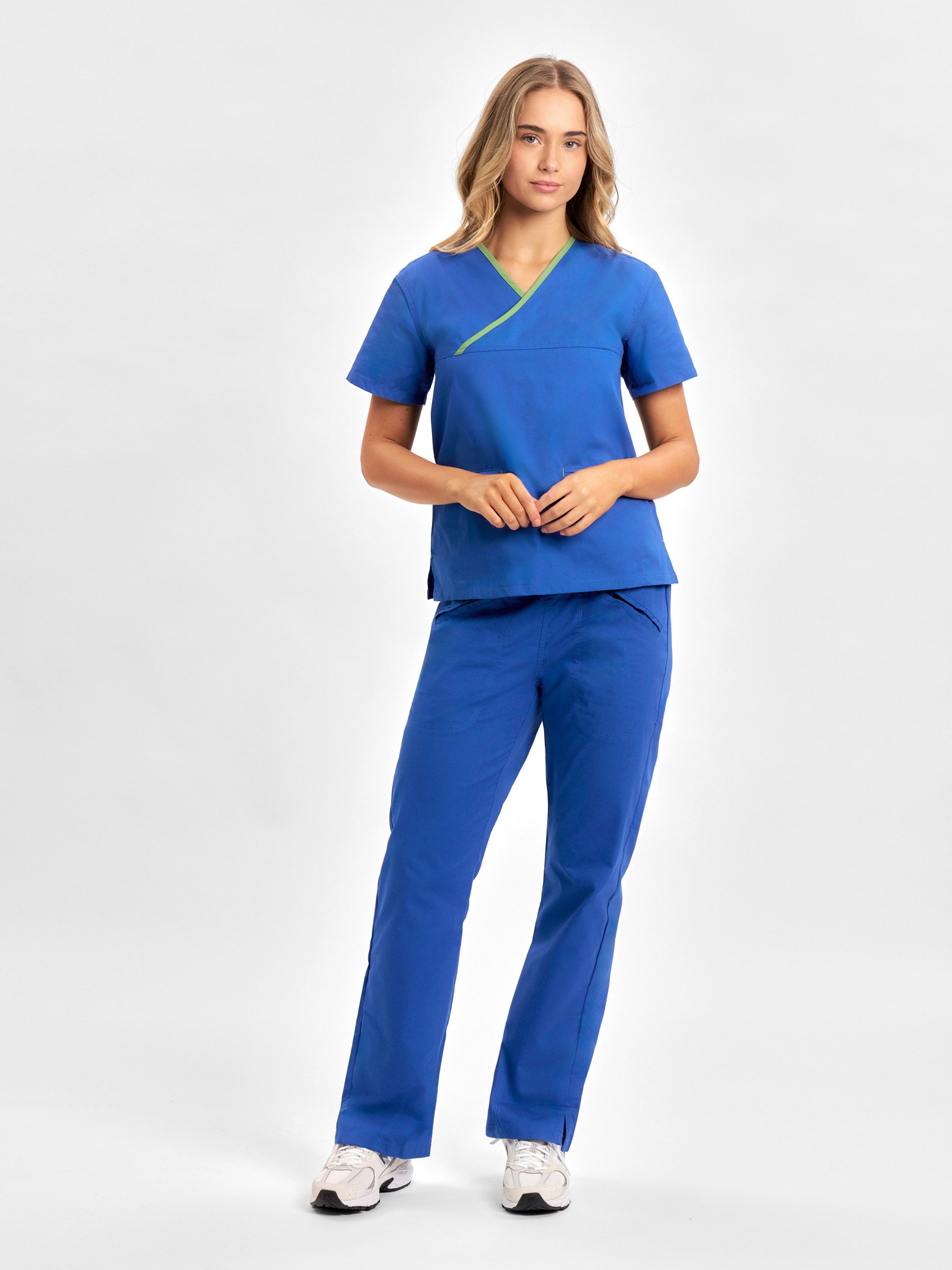 Classic Womens Contrast Crossover Scrub Top - Image 9