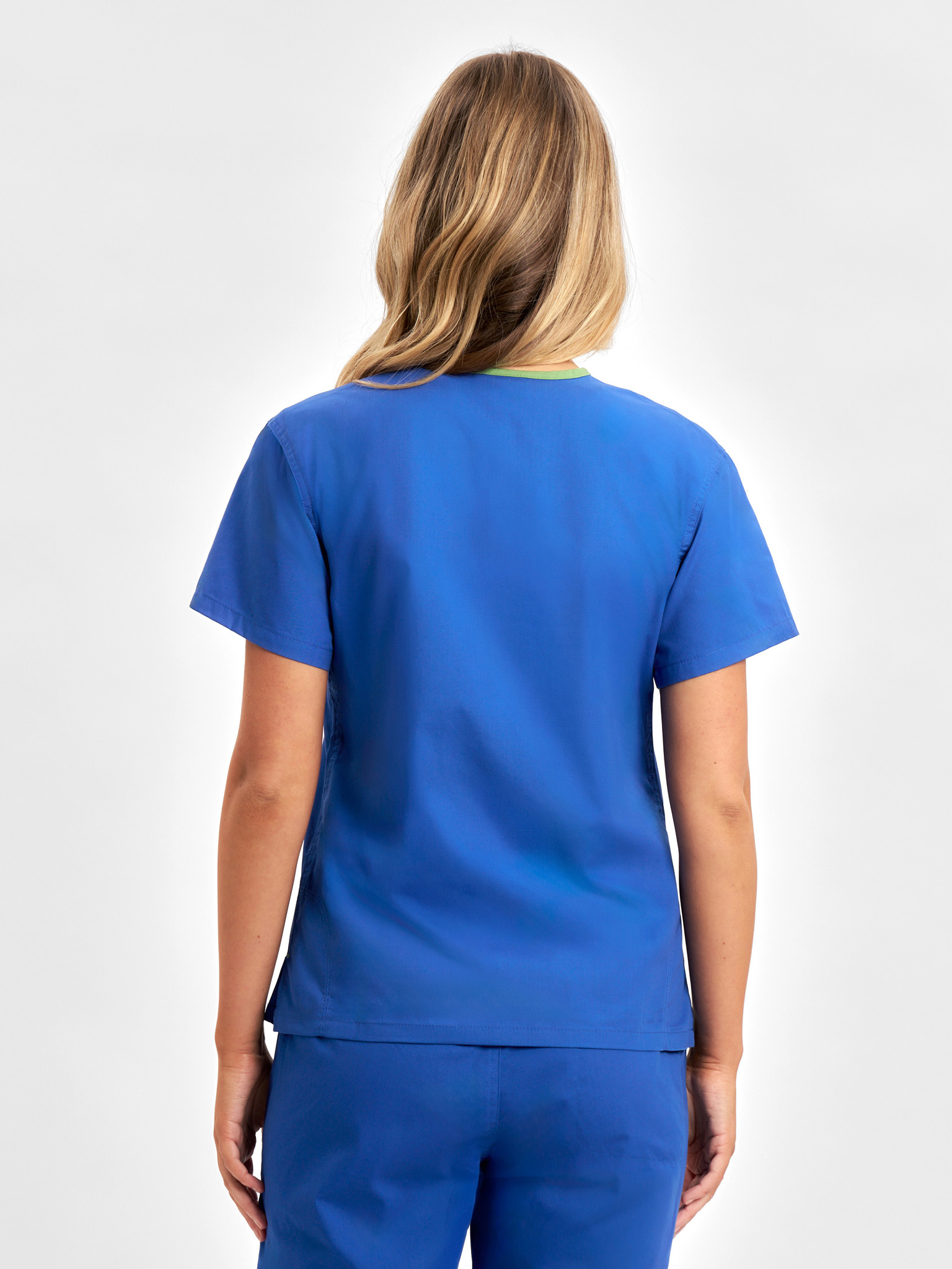 Classic Womens Contrast Crossover Scrub Top - Image 10