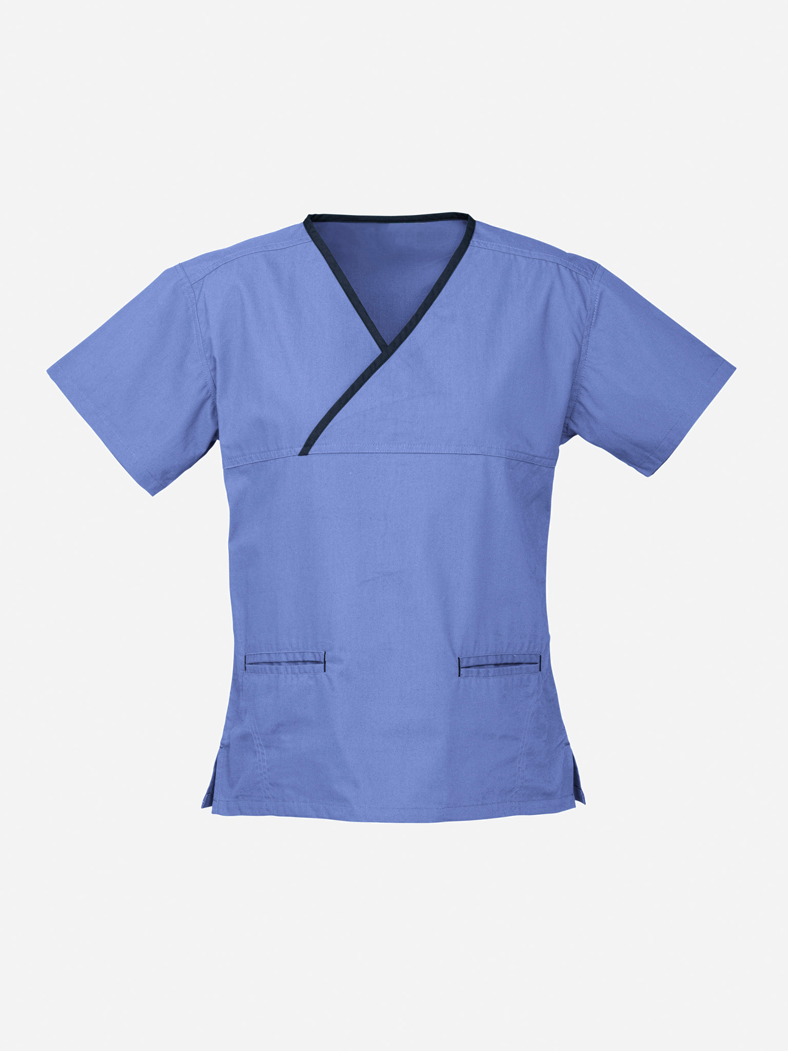 Classic Womens Contrast Crossover Scrub Top - Image 31
