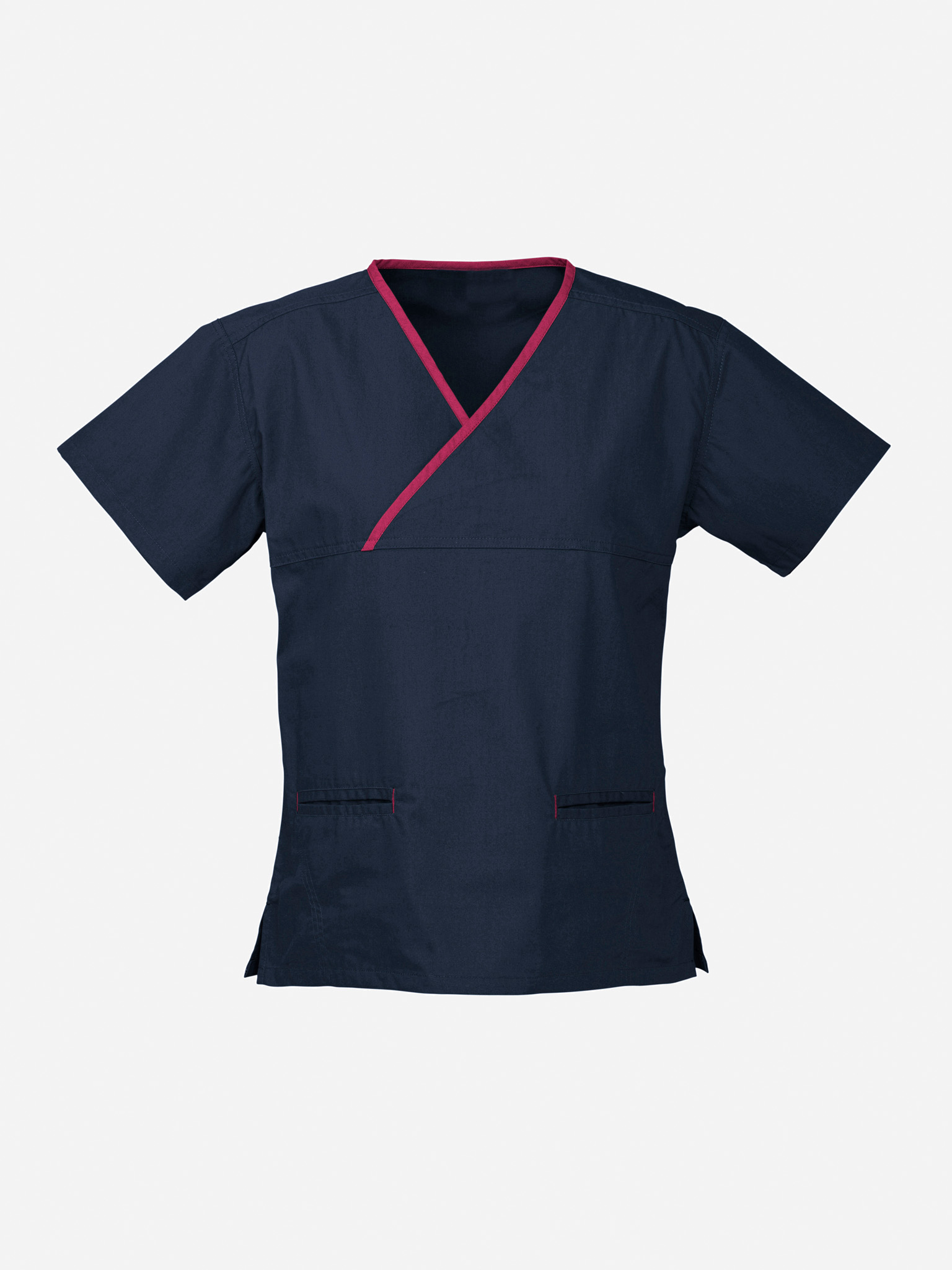Classic Womens Contrast Crossover Scrub Top - Image 6