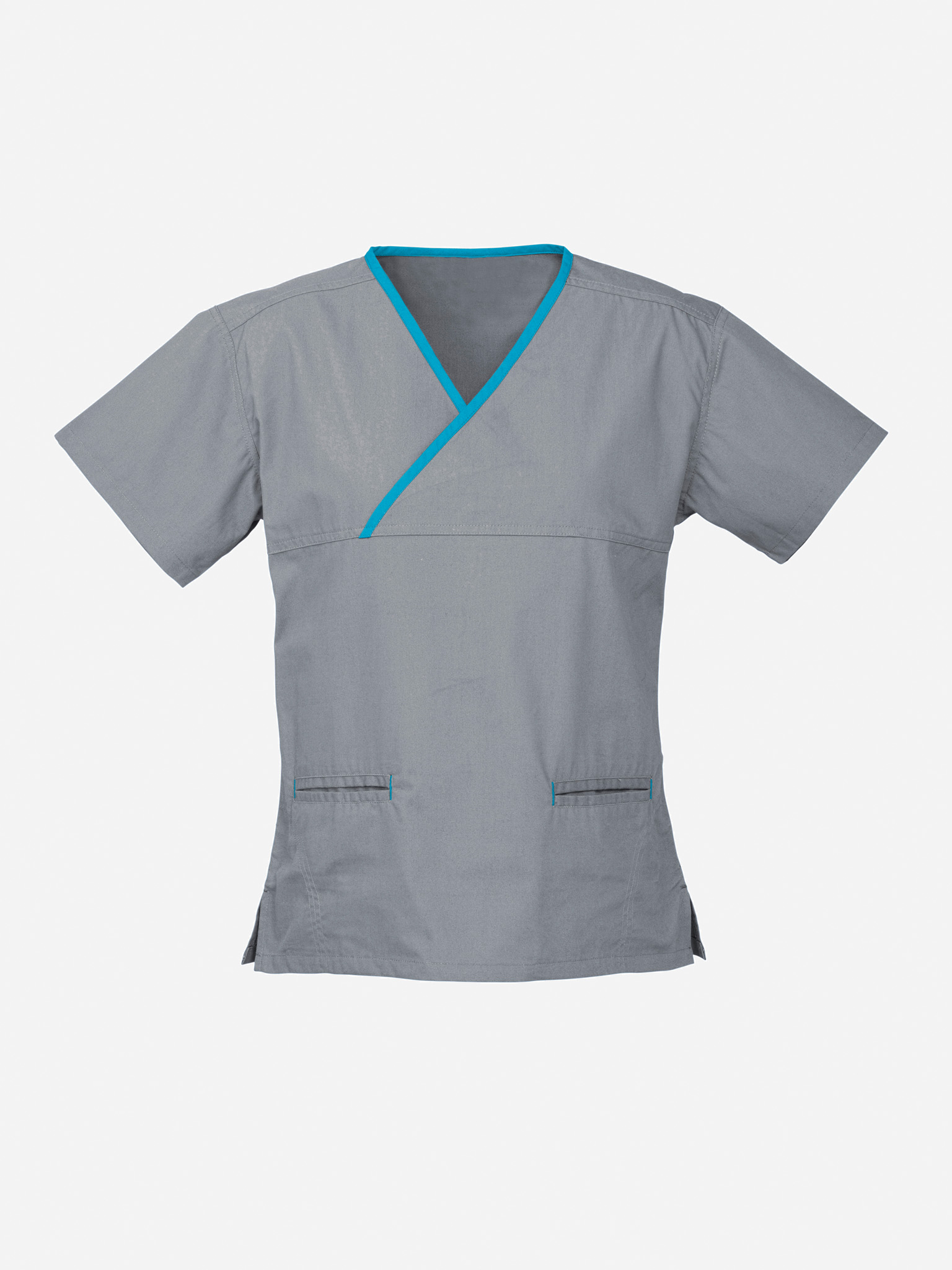 Classic Womens Contrast Crossover Scrub Top - Image 25
