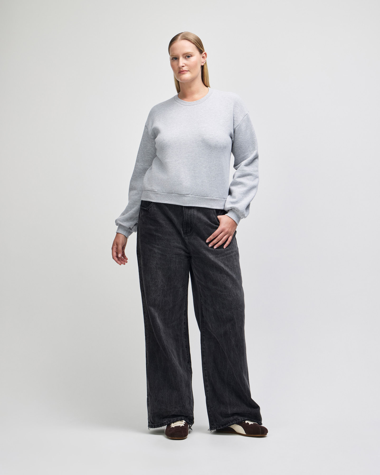 Rf494 American Apparel Reflex Fleece Women's Crewneck Sweatshirt - Image 2