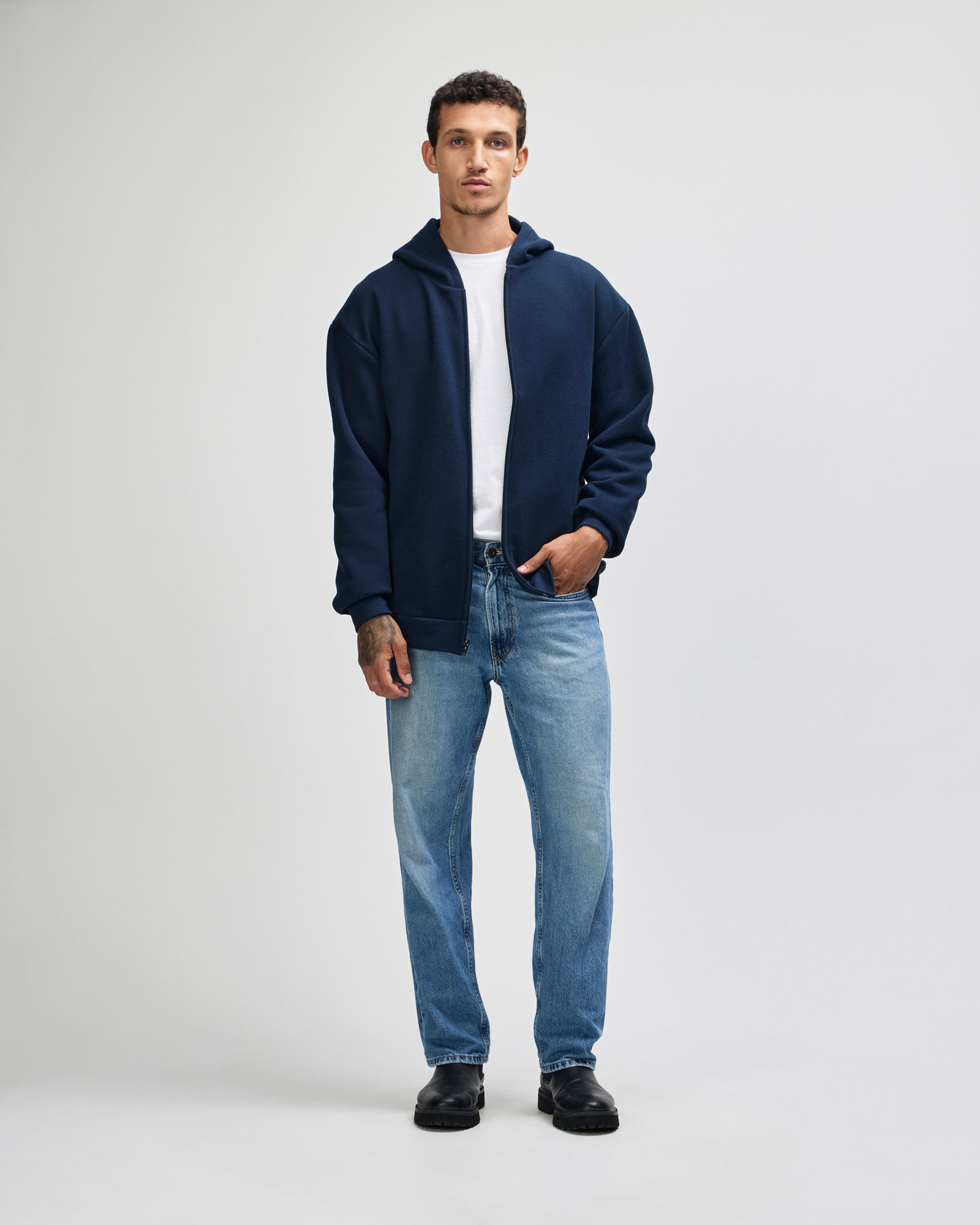Rf497 American Apparel Reflex Fleece Unisex Full Zip Hooded Sweat - Image 2